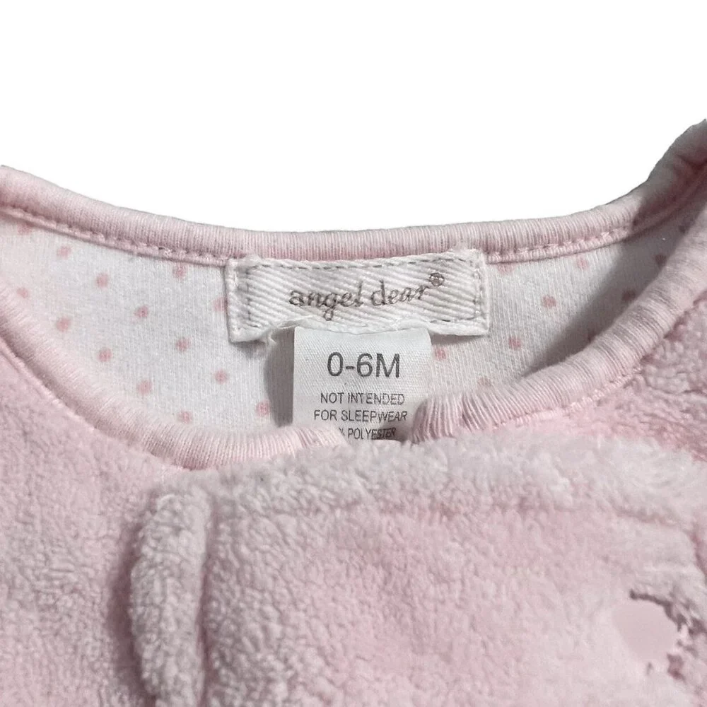 Angel Dear 0-6m Fuzzy Pink Sleep Sack